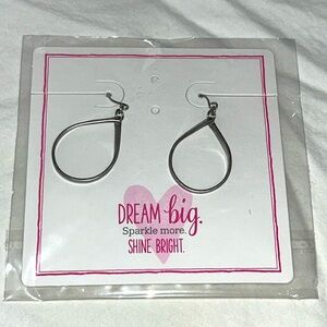 Silver hook hoops NIB